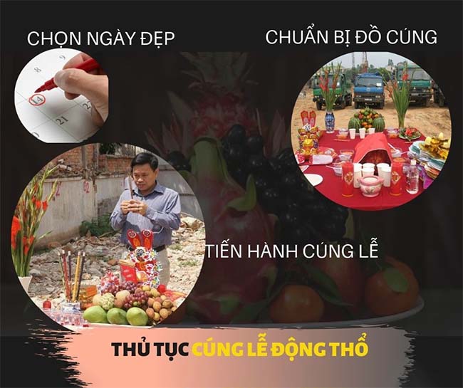 Các bước tiến hành lễ cúng động thổ làm nhà